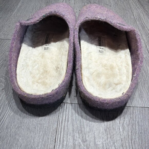 BIRKENSTOCK  Zermatt  Genuine Shearling Lined Purple Slipper Size 37 L6 main image 6